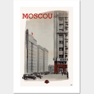 Moscou Moscow USSR Vintage Poster 1936 Posters and Art